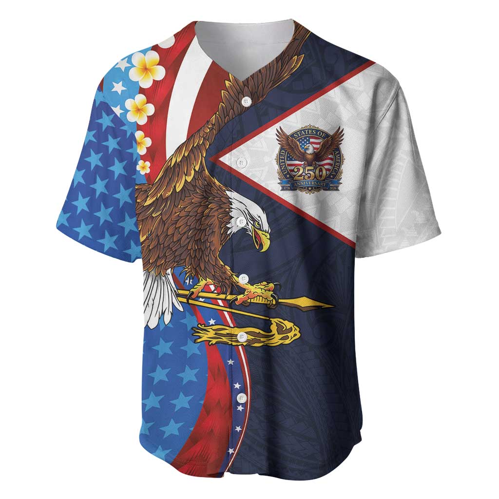 American Samoa and United States Semiquincentennial Baseball Jersey Bald Eagle with National Flag Style
