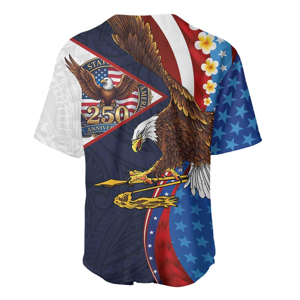 American Samoa and United States Semiquincentennial Baseball Jersey Bald Eagle with National Flag Style