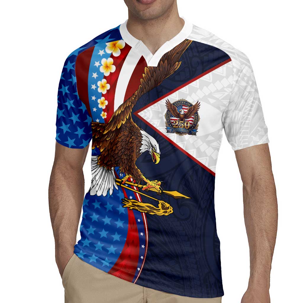 American Samoa and United States Semiquincentennial Rugby Jersey Bald Eagle with National Flag Style