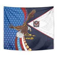 American Samoa and United States Semiquincentennial Tapestry Bald Eagle with National Flag Style