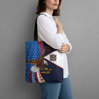American Samoa and United States Semiquincentennial Tote Bag Bald Eagle with National Flag Style