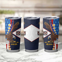 American Samoa and United States Semiquincentennial Tumbler Cup Bald Eagle with National Flag Style