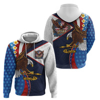 American Samoa and United States Semiquincentennial Zip Hoodie Bald Eagle with National Flag Style