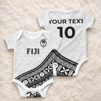Custom Fijian Rugby Baby Onesie Tapa Pattern and Palm Tree Tribal LT03 - Polynesian Pride