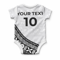 Custom Fijian Rugby Baby Onesie Tapa Pattern and Palm Tree Tribal LT03 - Polynesian Pride