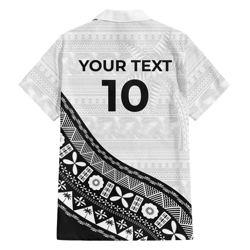 Custom Fijian Rugby Family Matching Short Sleeve Bodycon Dress and Hawaiian Shirt Tapa Pattern and Palm Tree Tribal LT03 - Polynesian Pride