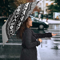 Custom Fijian Rugby Umbrella Tapa Pattern and Palm Tree Tribal