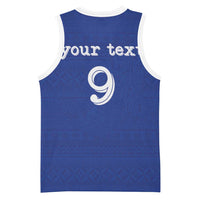 Custom Fijian Football Basketball Jersey Tapa Pattern and Shark Tribal