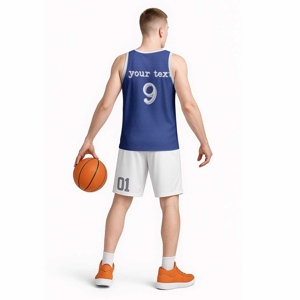 Custom Fijian Football Basketball Jersey Tapa Pattern and Shark Tribal