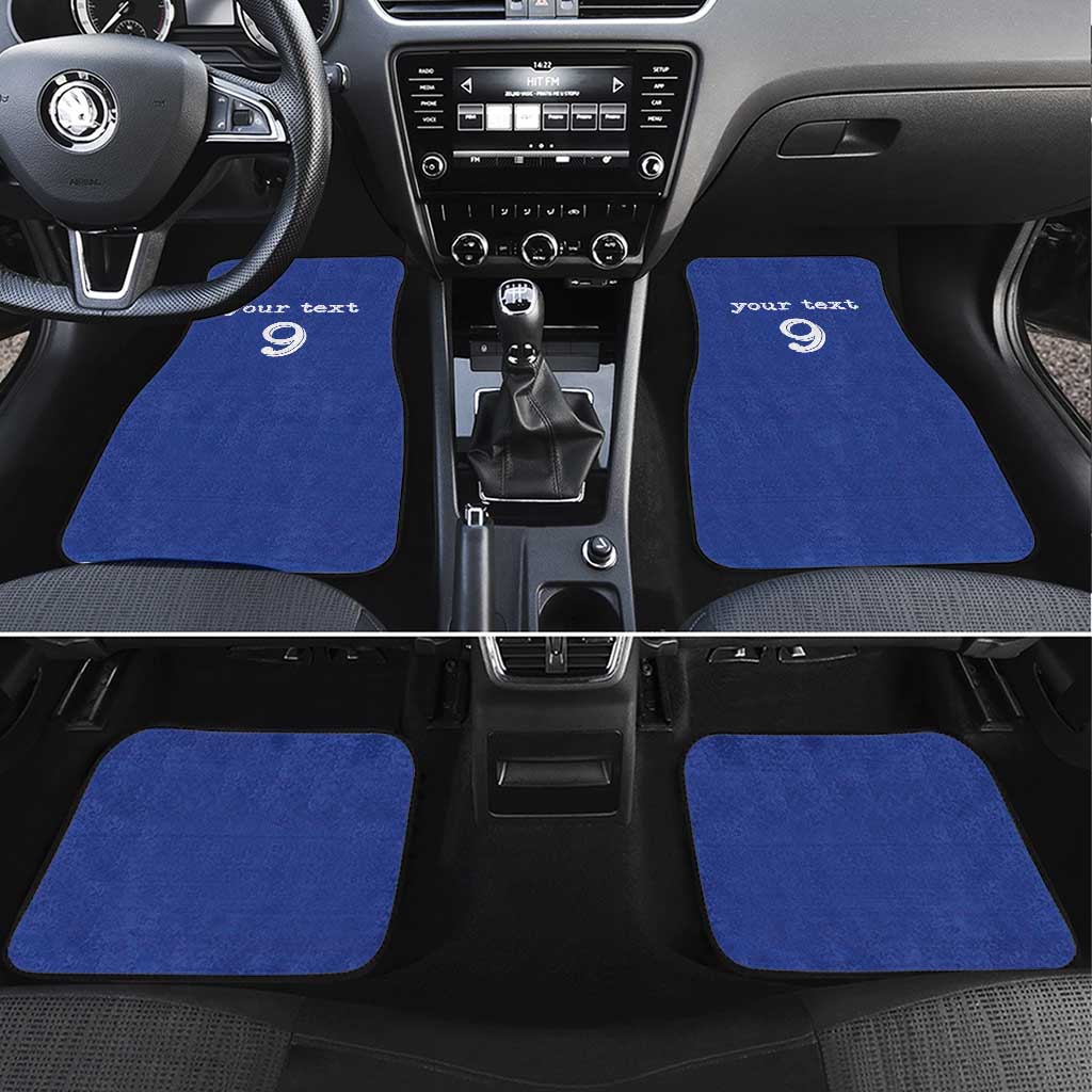 Custom Fijian Football Car Mats Tapa Pattern and Shark Tribal