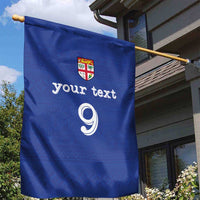 Custom Fijian Football Garden Flag Tapa Pattern and Shark Tribal