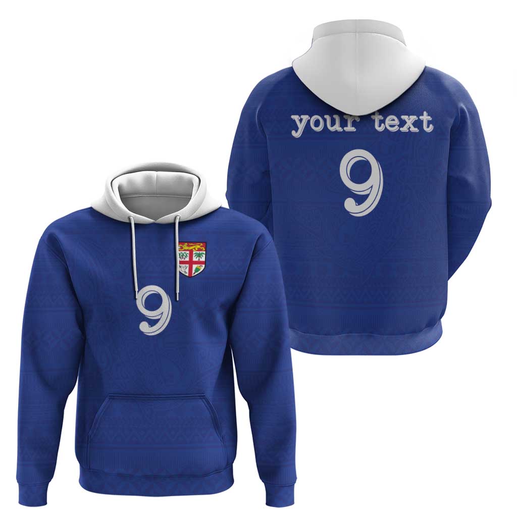Custom Fijian Football Hoodie Tapa Pattern and Shark Tribal