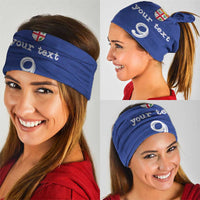 Custom Fijian Football Neck Gaiter Tapa Pattern and Shark Tribal