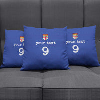 Custom Fijian Football Pillow Cover Tapa Pattern and Shark Tribal LT03 - Polynesian Pride