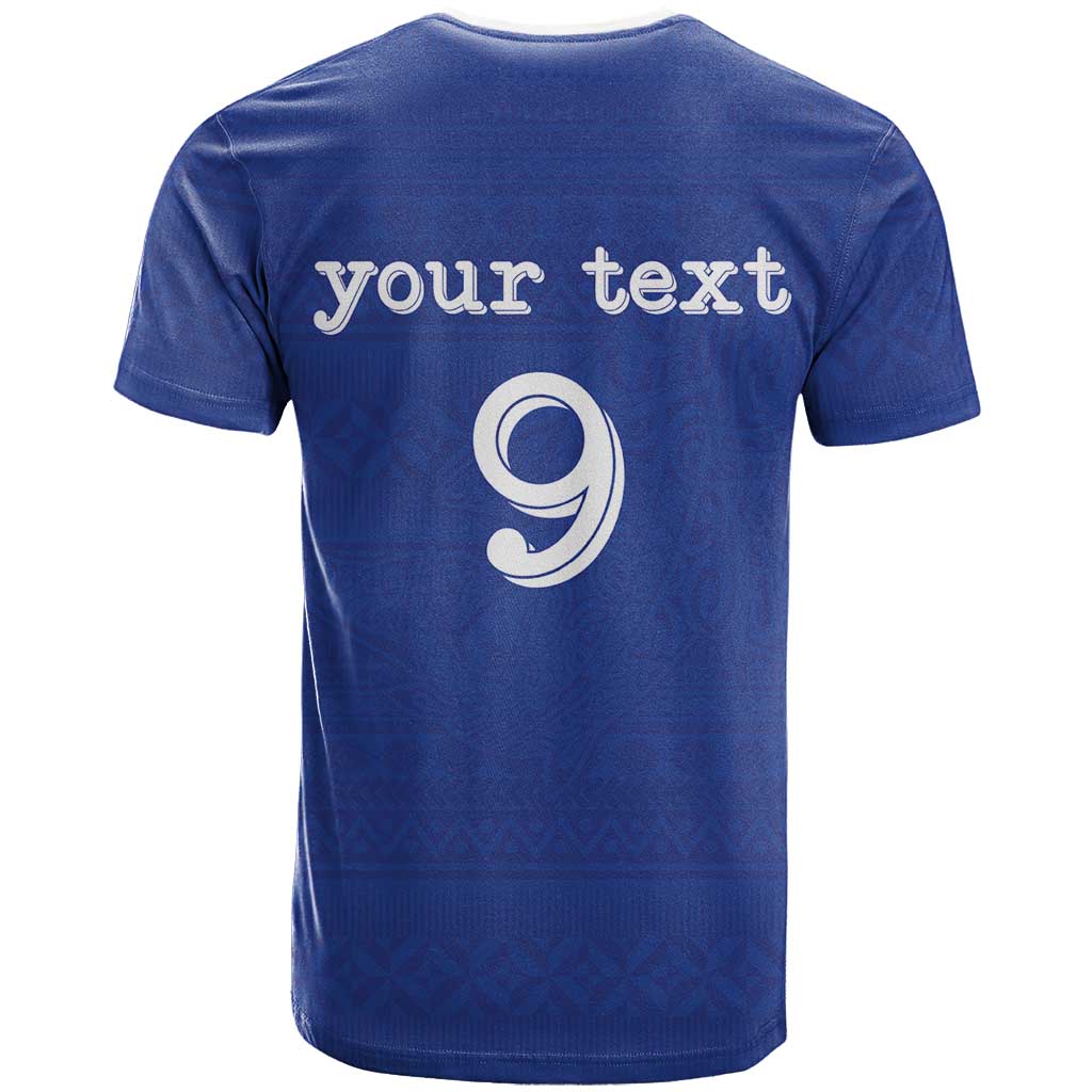 Custom Fijian Football T Shirt Tapa Pattern and Shark Tribal
