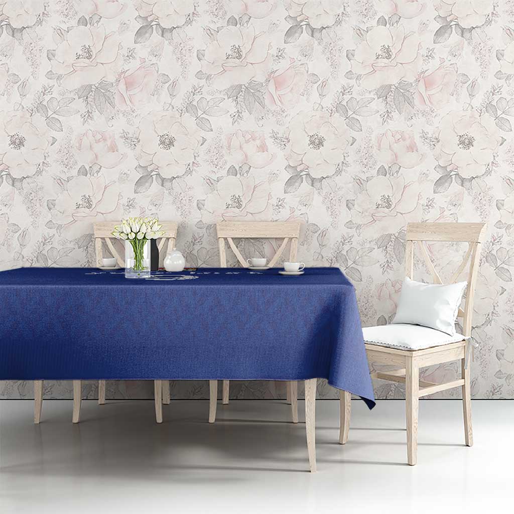 Custom Fijian Football Tablecloth Tapa Pattern and Shark Tribal