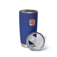 Custom Fijian Football Tumbler Cup Tapa Pattern and Shark Tribal