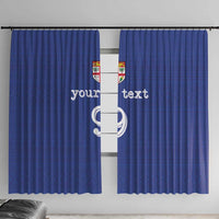 Custom Fijian Football Window Curtain Tapa Pattern and Shark Tribal
