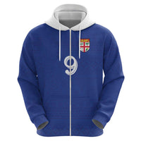Custom Fijian Football Zip Hoodie Tapa Pattern and Shark Tribal