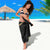 Hawaii Plumeria Lei Sarong Tiki and Kakau Pattern Black Color