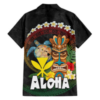 Aloha Hawaii Family Matching Short Sleeve Bodycon Dress and Hawaiian Shirt Kanaka Maoli with Polynesian Spiral Plumeria LT03 - Polynesian Pride
