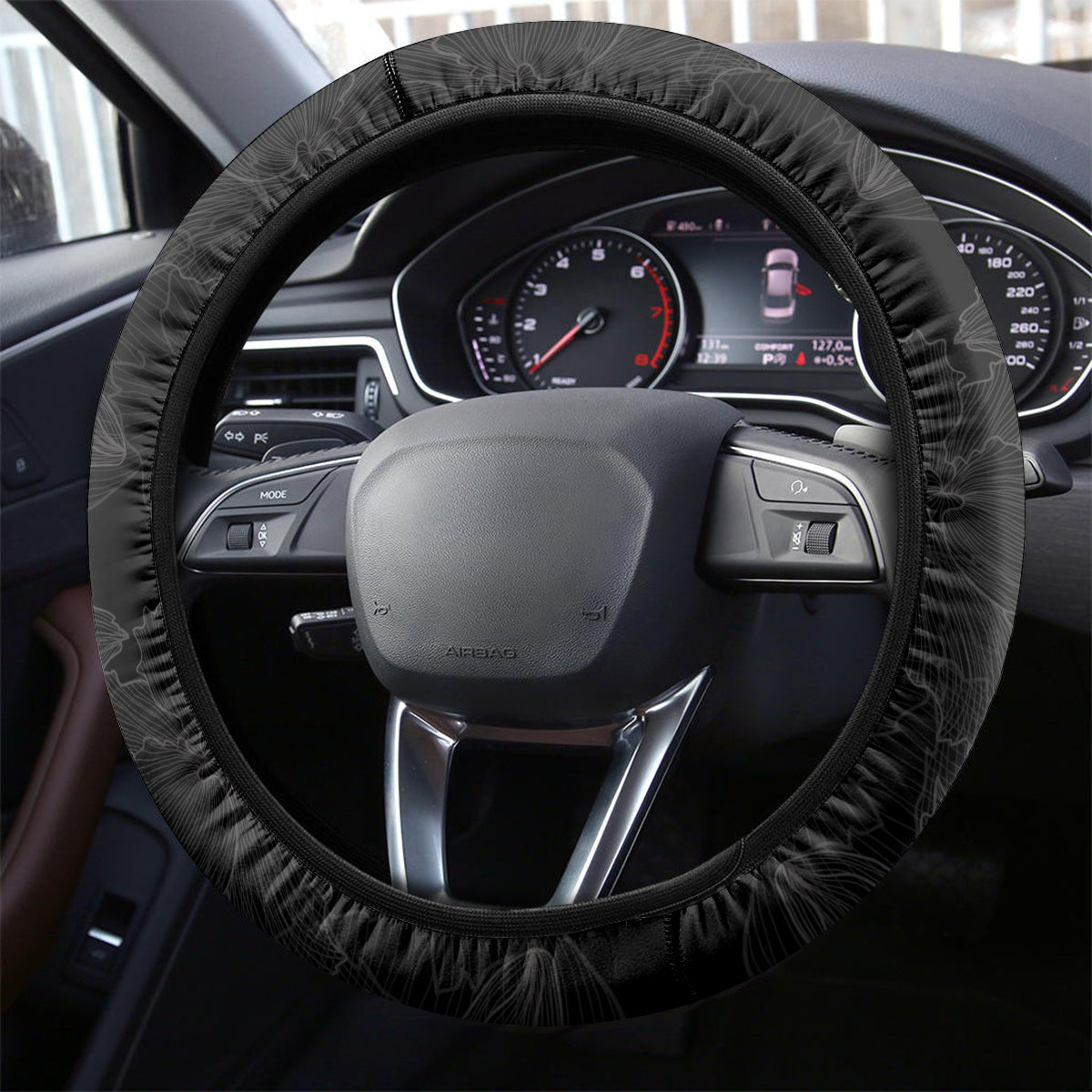 Aloha Hawaii Steering Wheel Cover Kanaka Maoli with Polynesian Spiral Plumeria