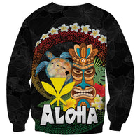 Aloha Hawaii Sweatshirt Kanaka Maoli with Polynesian Spiral Plumeria