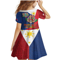 Philippines MassKara Family Matching Mermaid Dress and Hawaiian Shirt Filipino Carnival Mask and Polynesian Pattern LT03 - Polynesian Pride