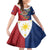 Philippines MassKara Family Matching Off The Shoulder Long Sleeve Dress and Hawaiian Shirt Filipino Carnival Mask and Polynesian Pattern