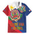 Philippines MassKara Family Matching Off The Shoulder Long Sleeve Dress and Hawaiian Shirt Filipino Carnival Mask and Polynesian Pattern