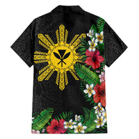 Tropical Hawaii and Philippines Family Matching Puletasi and Hawaiian Shirt Kanaka Maoli and Sun Badge Batok Tattoo Colorful LT03 - Polynesian Pride