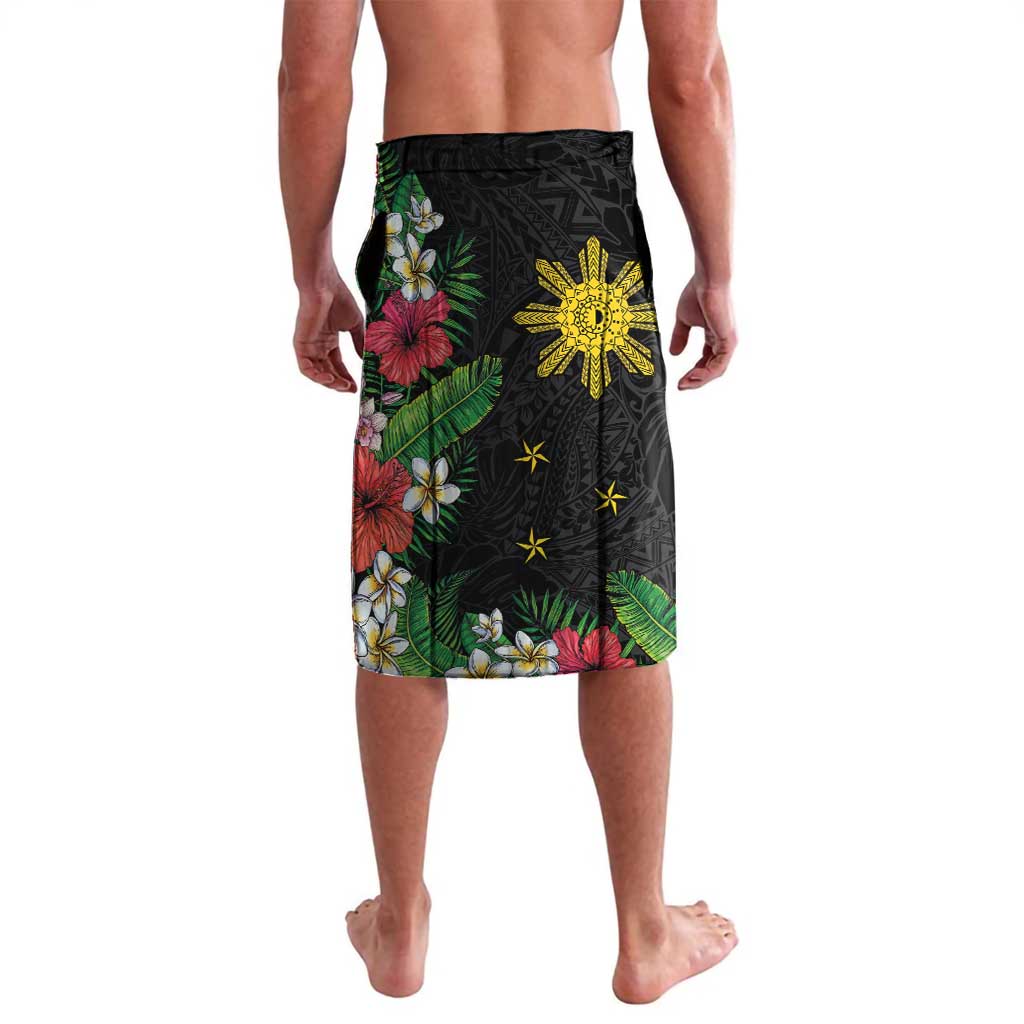 Tropical Hawaii and Philippines Lavalava Kanaka Maoli and Sun Badge Batok Tattoo Colorful