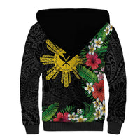 Tropical Hawaii and Philippines Sherpa Hoodie Kanaka Maoli and Sun Badge Batok Tattoo Colorful LT03 - Polynesian Pride