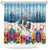 New Zealand Merry Christmas Shower Curtain Kiwi Birds Snow Boarding-Vibrant Tropical Flower - Polynesian Pride