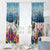 New Zealand Merry Christmas Window Curtain Kiwi Birds Snow Boarding-Vibrant Tropical Flower - Polynesian Pride