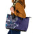 Samoan Siapo Art Tattoo Polynesian Pattern Leather Tote Bag Navy Color - Polynesian Pride