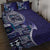Samoan Siapo Art Tattoo Polynesian Pattern Quilt Bed Set Navy Color - Polynesian Pride