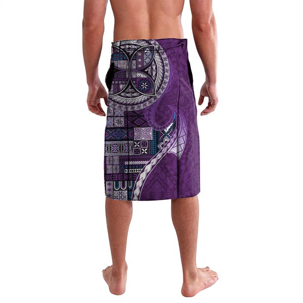 Samoan Siapo Art Tattoo Polynesian Pattern Lavalava Purple Color - Polynesian Pride