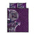 Samoan Siapo Art Tattoo Polynesian Pattern Quilt Bed Set Purple Color - Polynesian Pride