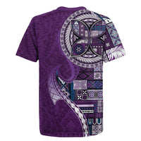 Samoan Siapo Art Tattoo Polynesian Pattern Rugby Jersey Purple Color LT03 - Polynesian Pride