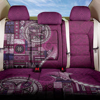 Samoan Siapo Art Tattoo Polynesian Pattern Back Car Seat Cover Pink Color - Polynesian Pride