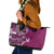 Samoan Siapo Art Tattoo Polynesian Pattern Leather Tote Bag Pink Color - Polynesian Pride