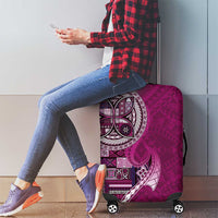 Samoan Siapo Art Tattoo Polynesian Pattern Luggage Cover Pink Color - Polynesian Pride