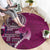 Samoan Siapo Art Tattoo Polynesian Pattern Round Carpet Pink Color - Polynesian Pride