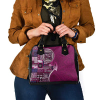 Samoan Siapo Art Tattoo Polynesian Pattern Shoulder Handbag Pink Color - Polynesian Pride