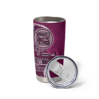 Samoan Siapo Art Tattoo Polynesian Pattern Tumbler Cup Pink Color - Polynesian Pride