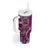 Samoan Siapo Art Tattoo Polynesian Pattern Tumbler With Handle Pink Color - Polynesian Pride