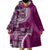 Samoan Siapo Art Tattoo Polynesian Pattern Wearable Blanket Hoodie Pink Color - Polynesian Pride