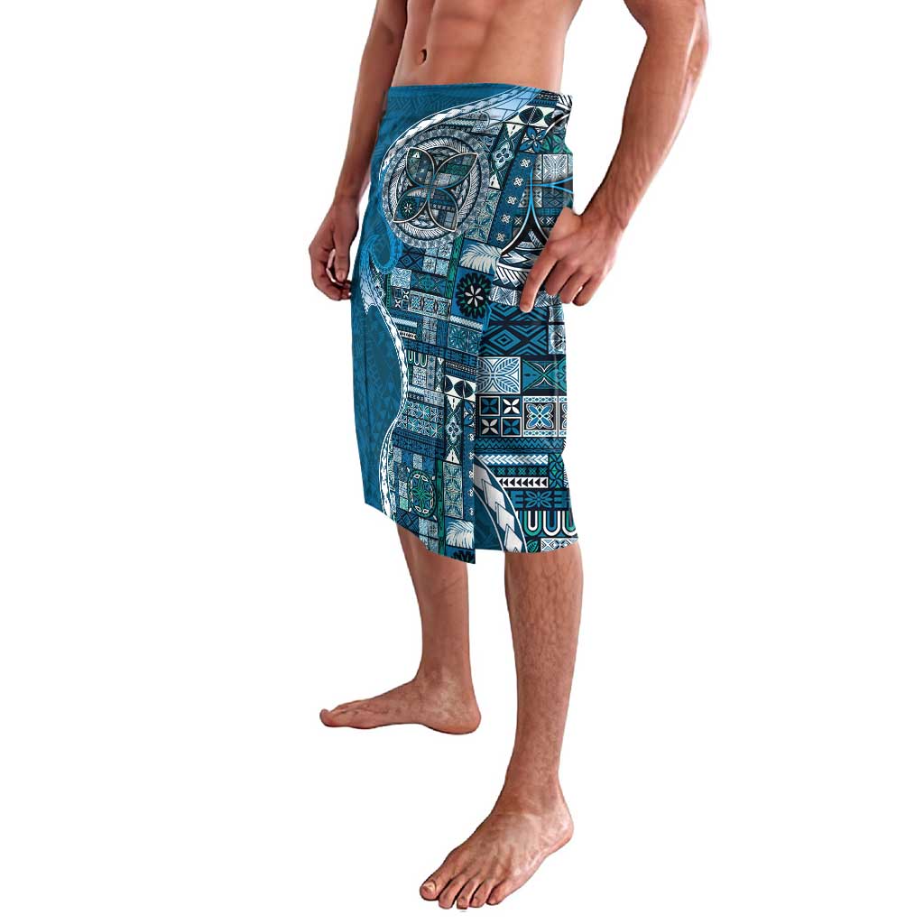 Samoan Siapo Art Tattoo Polynesian Pattern Lavalava Teal Color - Polynesian Pride