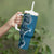 Samoan Siapo Art Tattoo Polynesian Pattern Tumbler With Handle Teal Color - Polynesian Pride